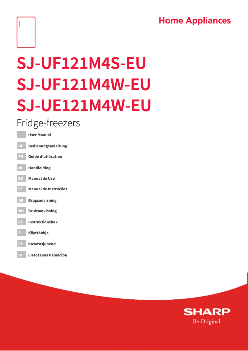 Page 1 de la notice Manuel utilisateur Sharp SJ-UF121M4S-EU