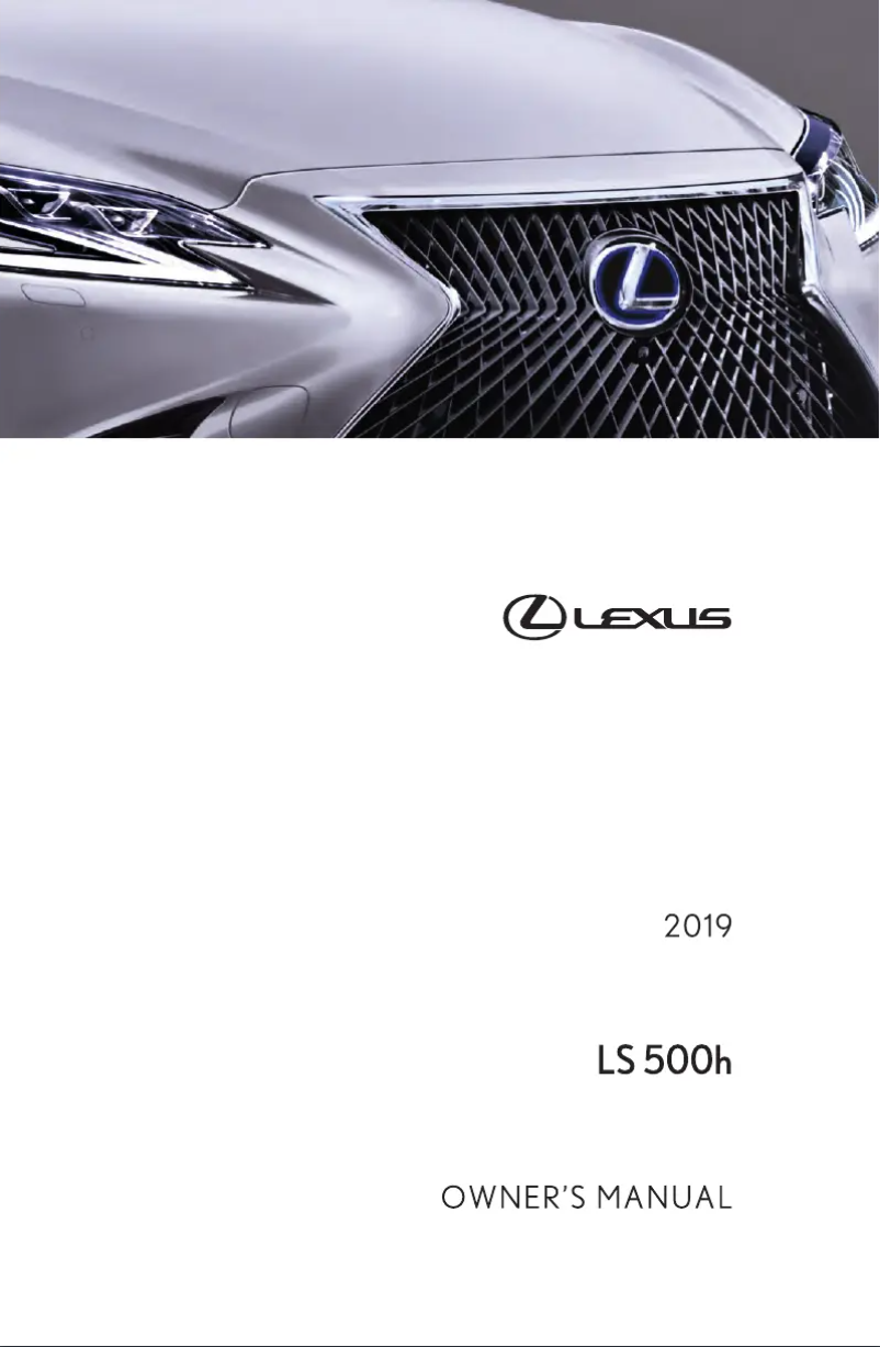 Image de la première page du manuel de l'appareil LS 500 (2019)