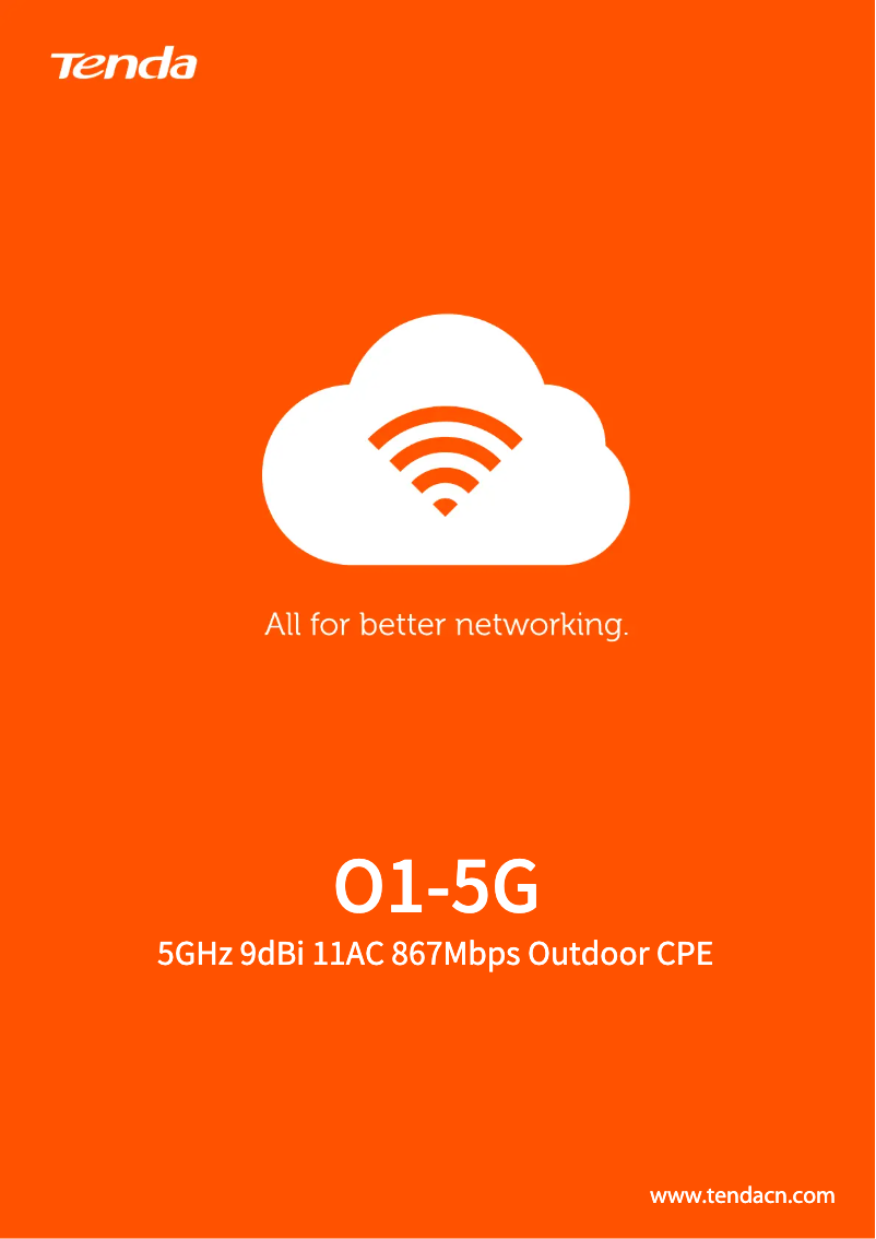 Page 1 de la notice Fiche technique Tenda O1-5G