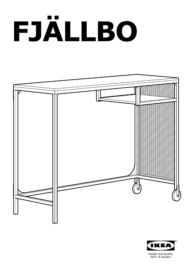 Page 1 de la notice Manuel utilisateur Ikea FJÄLLBO 103.397.36