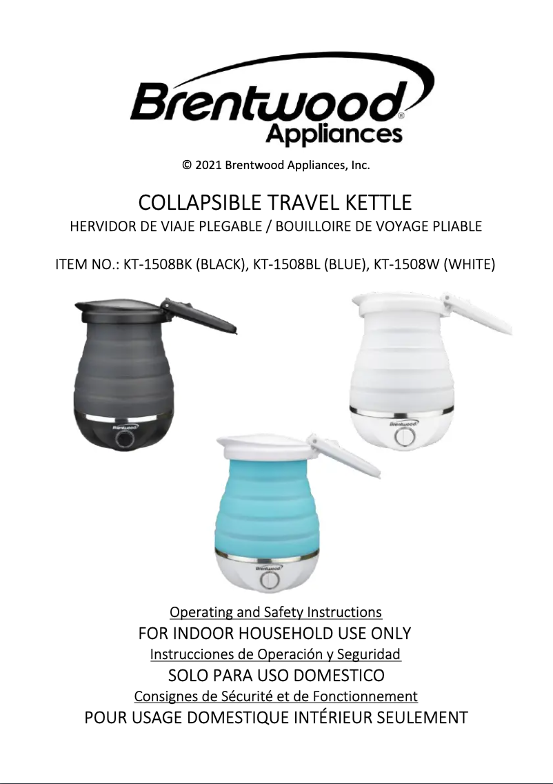 Página 1 del manual Manual de usuario Brentwood KT-1508BL