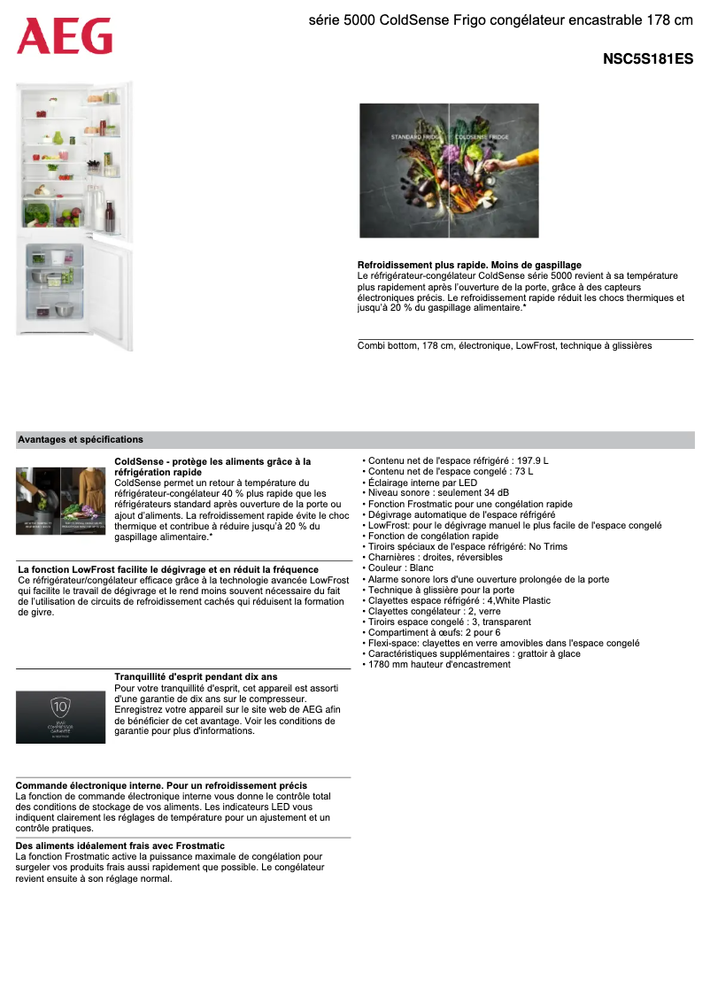 Image de la première page du manuel de l'appareil NSC5S181ES