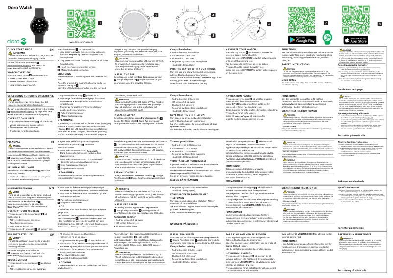 Image de la première page du manuel de l'appareil Watch
