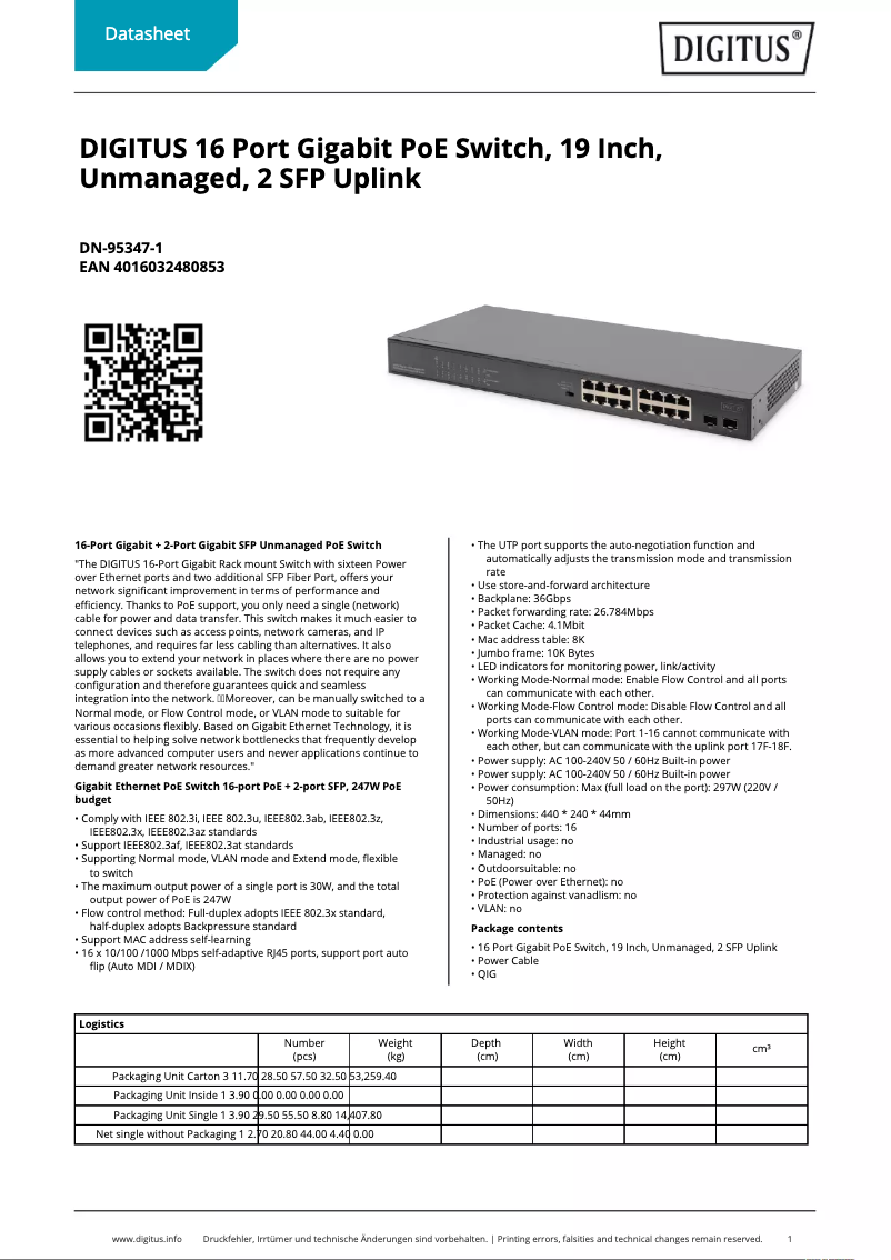 Image de la première page du manuel de l'appareil DN-95347-1
