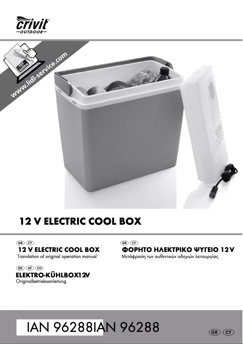 Page 1 de la notice Manuel utilisateur Crivit IAN 96288