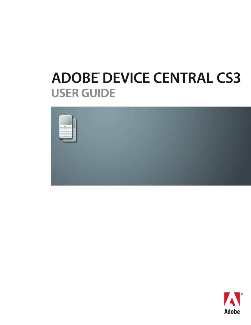 Page 1 de la notice Manuel utilisateur Adobe Device Central CS3