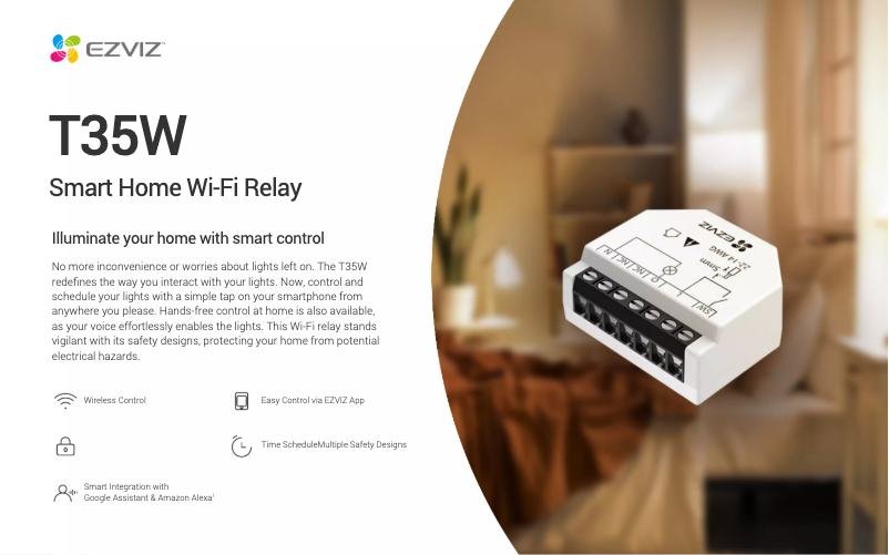 Page 1 de la notice Fiche technique EZVIZ T35W