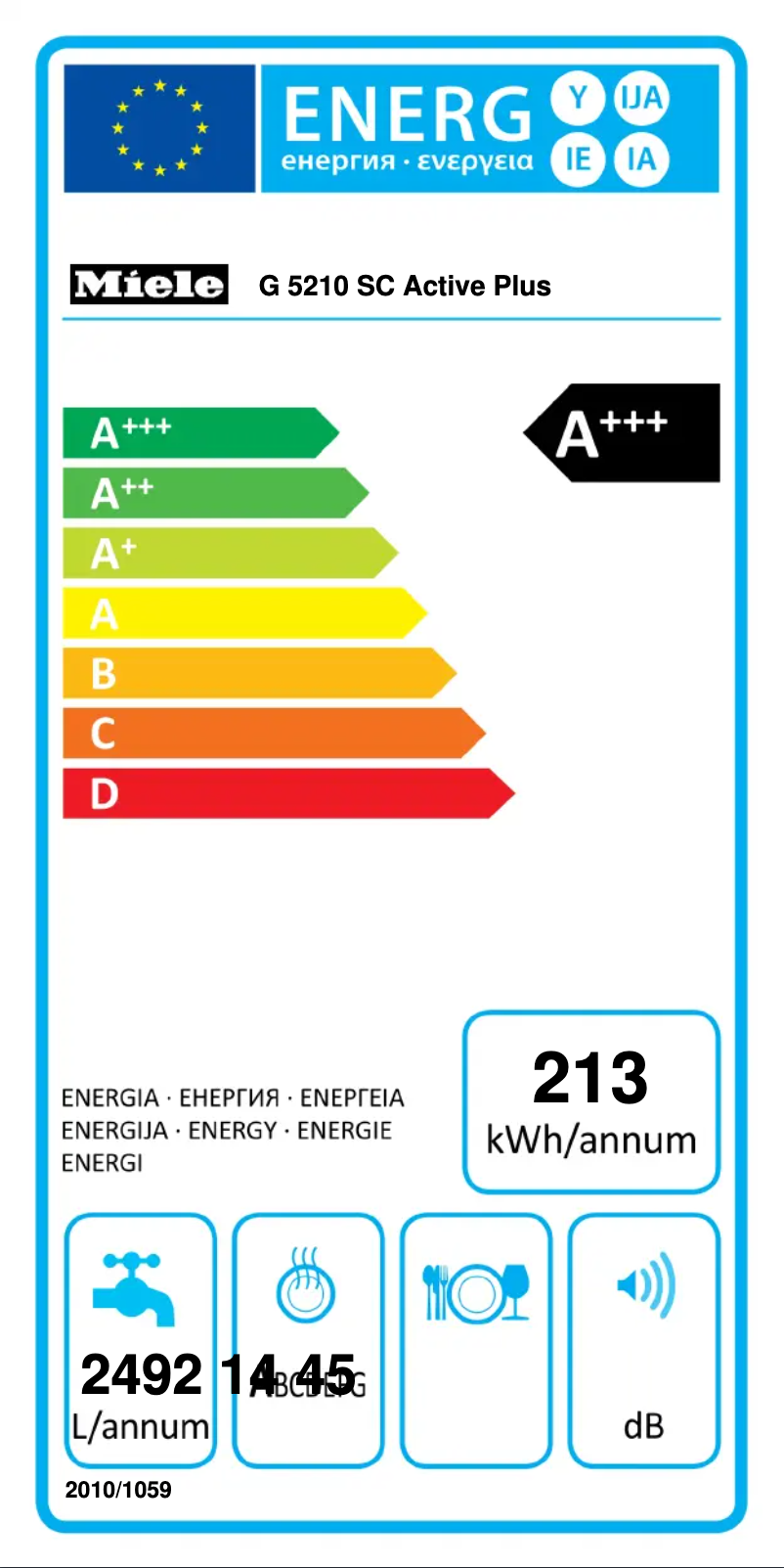 Page 1 de la notice Manuel utilisateur Miele G 5210 SC