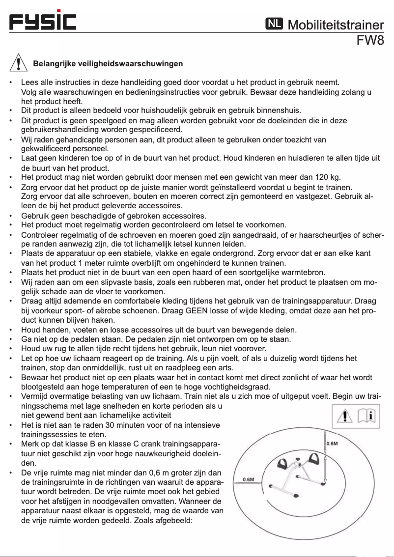 Page 1 de la notice Manuel utilisateur Fysic FW8