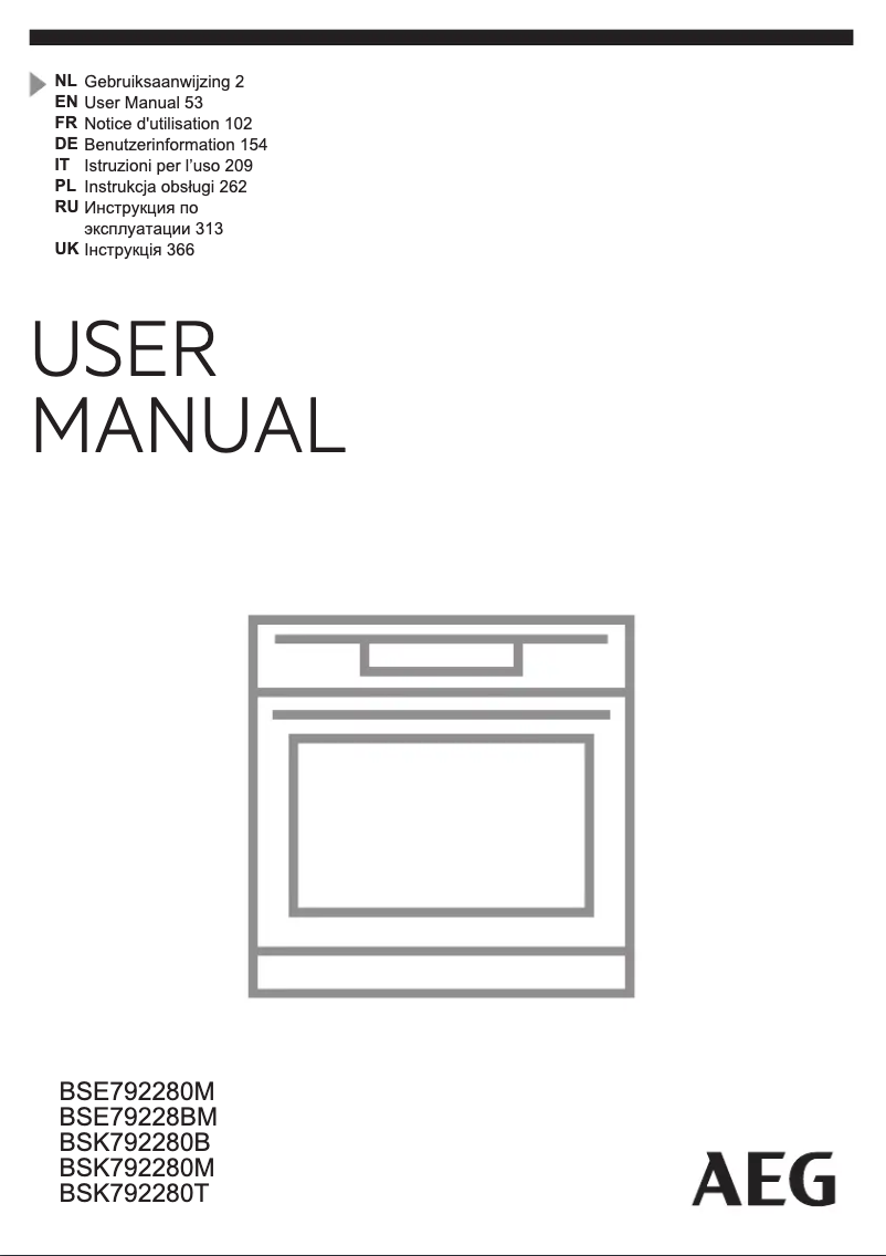 Page 1 de la notice Manuel utilisateur AEG BSK792280T