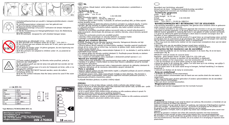 Page 1 de la notice Manuel utilisateur Melinera IAN 276868