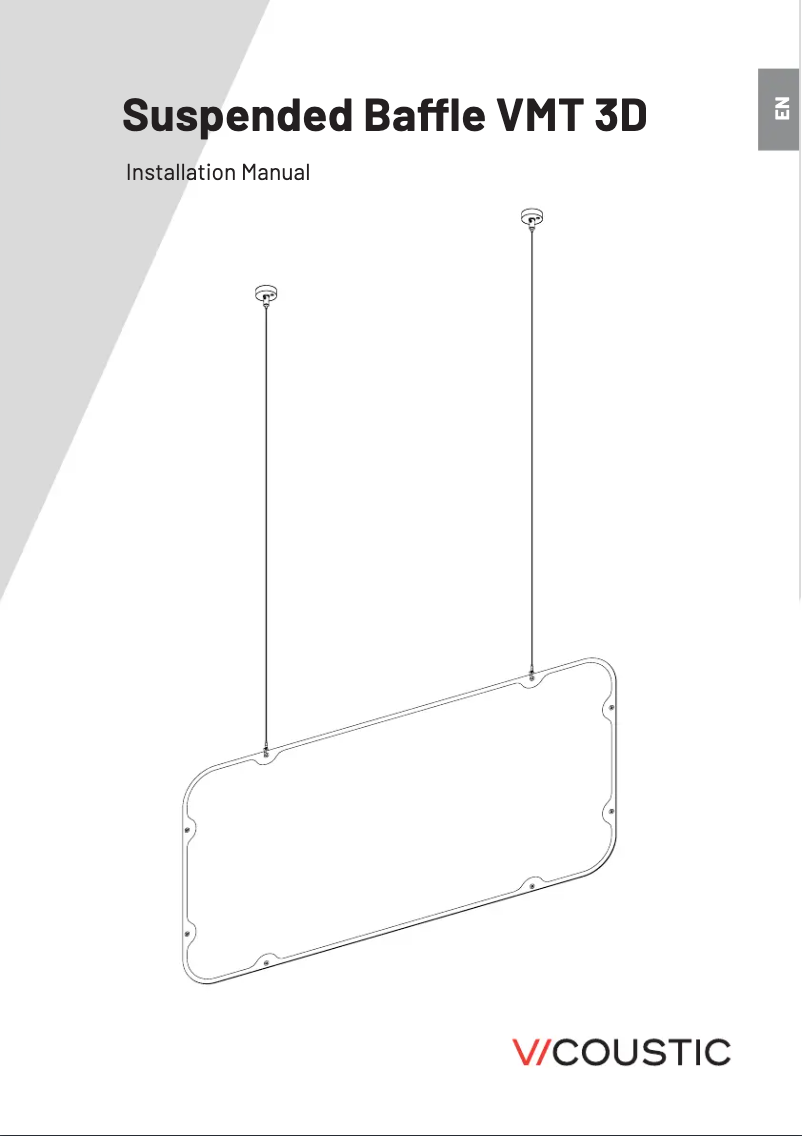 Page 1 de la notice Manuel utilisateur Vicoustic Suspended Baffle VMT 3D