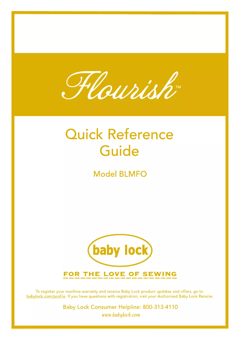 Page n°1 - Manuel utilisateur Baby Lock Flourish BLMFO