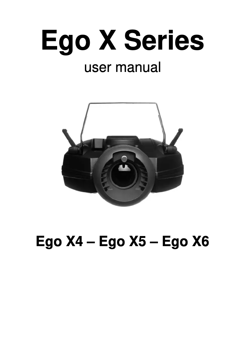 Image de la première page du manuel de l'appareil Ego X5
