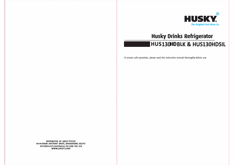 Page 1 de la notice Manuel utilisateur Husky HUS130HDBLK