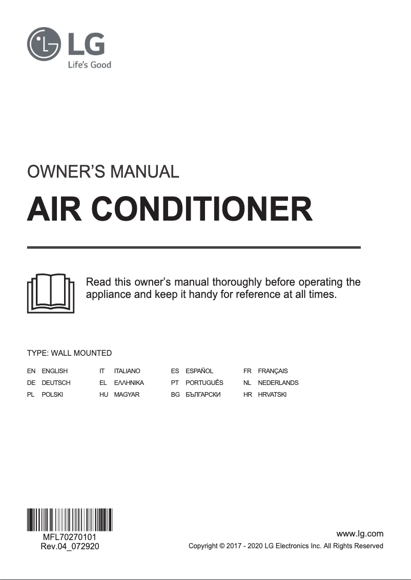 Page 1 de la notice Manuel utilisateur LG H12AP