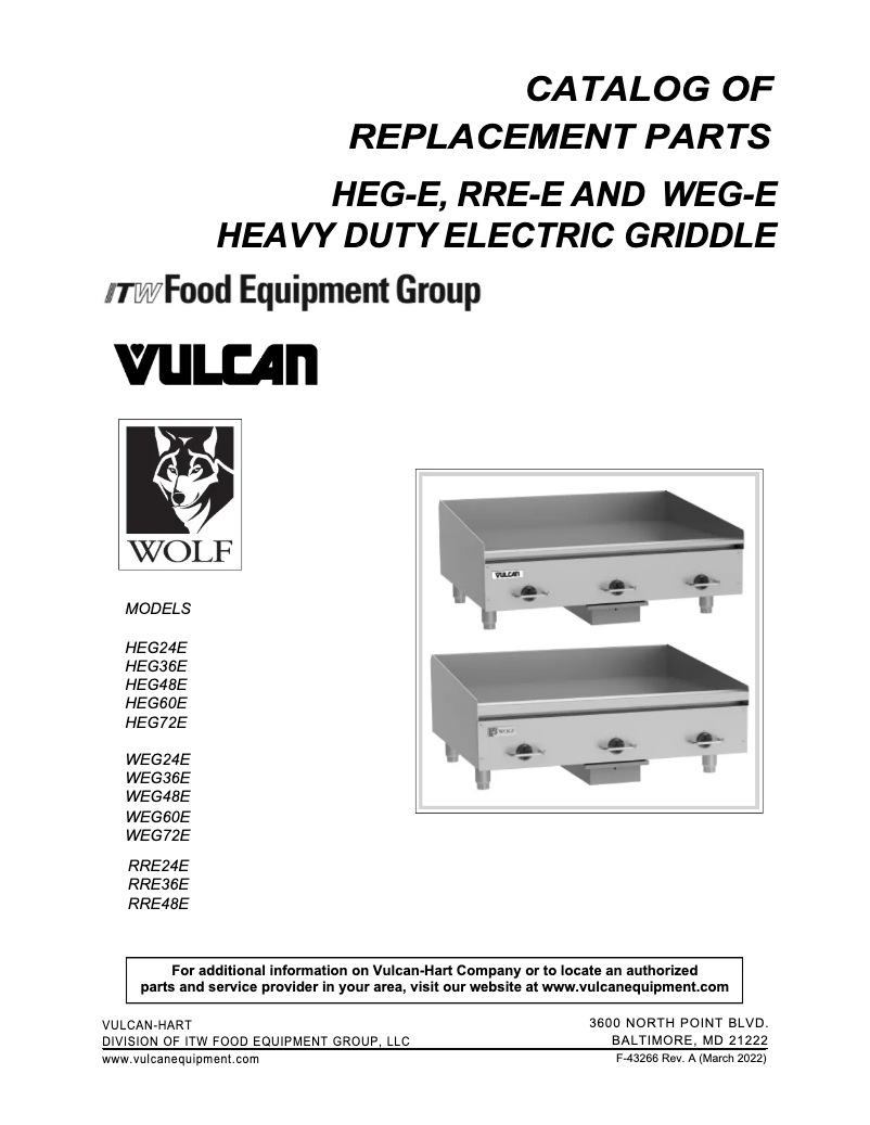 Page n°1 - Catalogue Vulcan RRE24