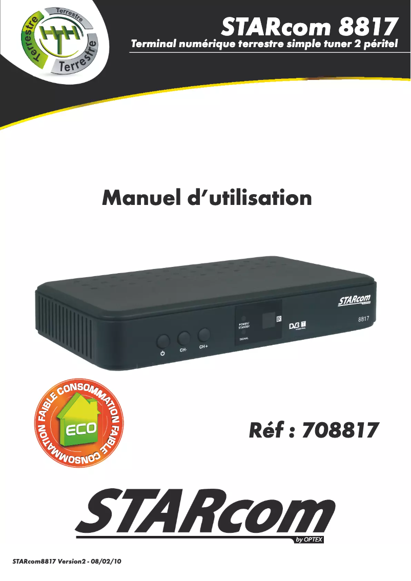 Image de la première page du manuel de l'appareil 8817