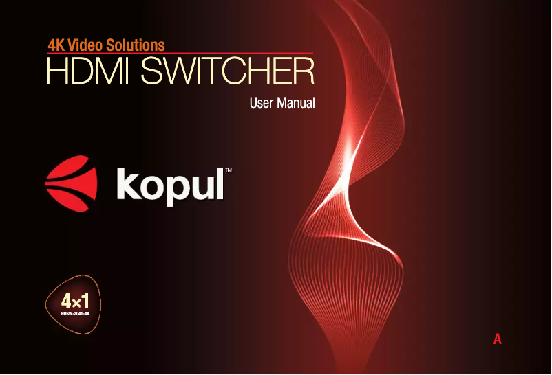 Page 1 de la notice Manuel utilisateur Kopul HDSW-2041-4K