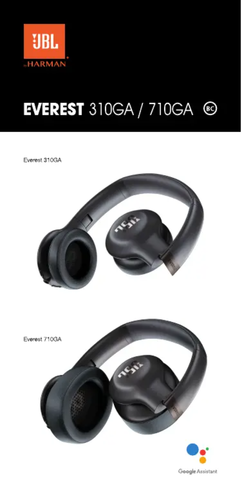 Image de la première page du manuel de l'appareil Everest 310GA