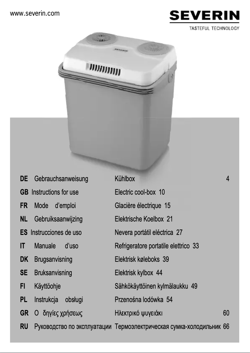 Page 1 de la notice Mode d'emploi Severin KB 2922