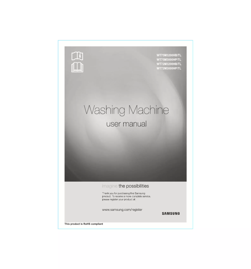 Page 1 de la notice Manuel utilisateur Samsung WT72M3000HP