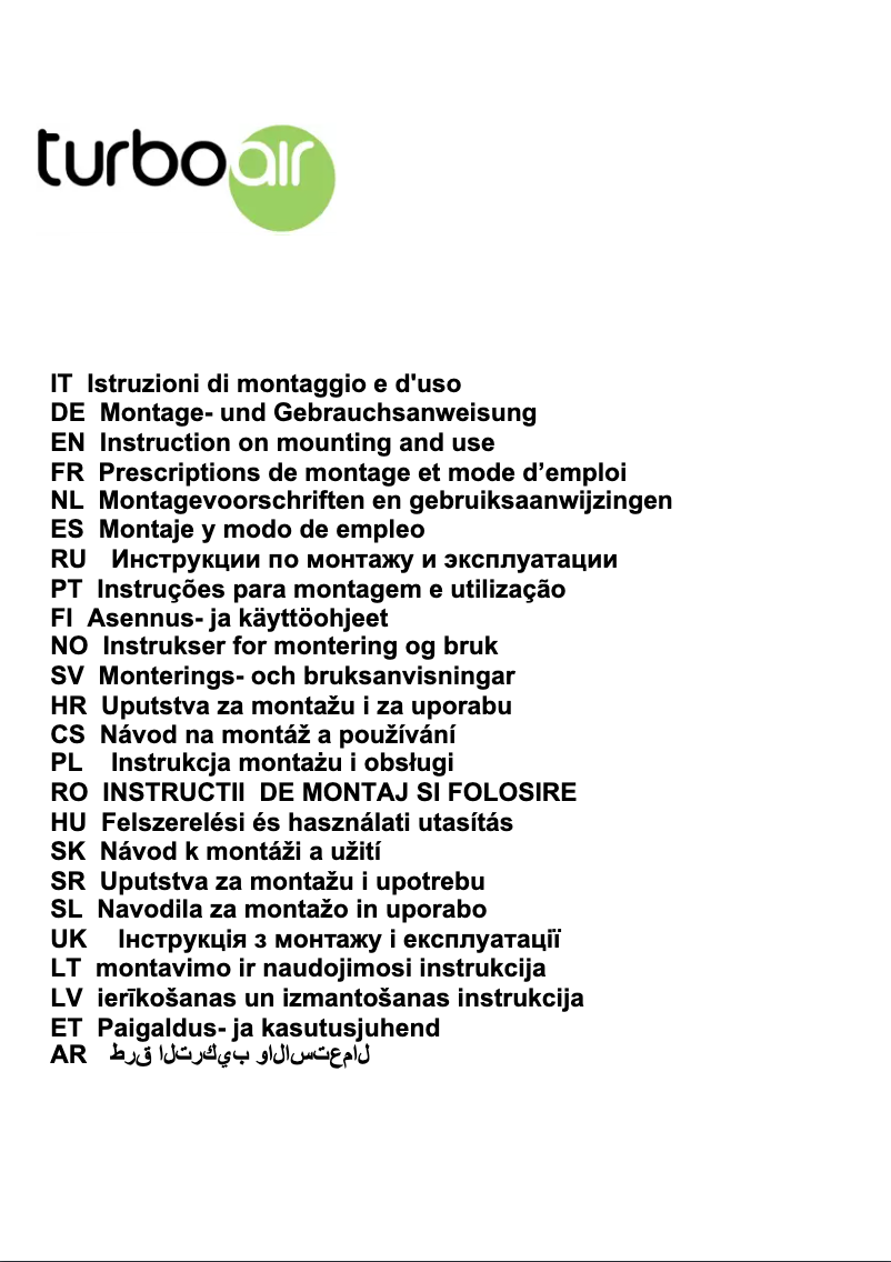 Image de la première page du manuel de l'appareil Montenapoleone