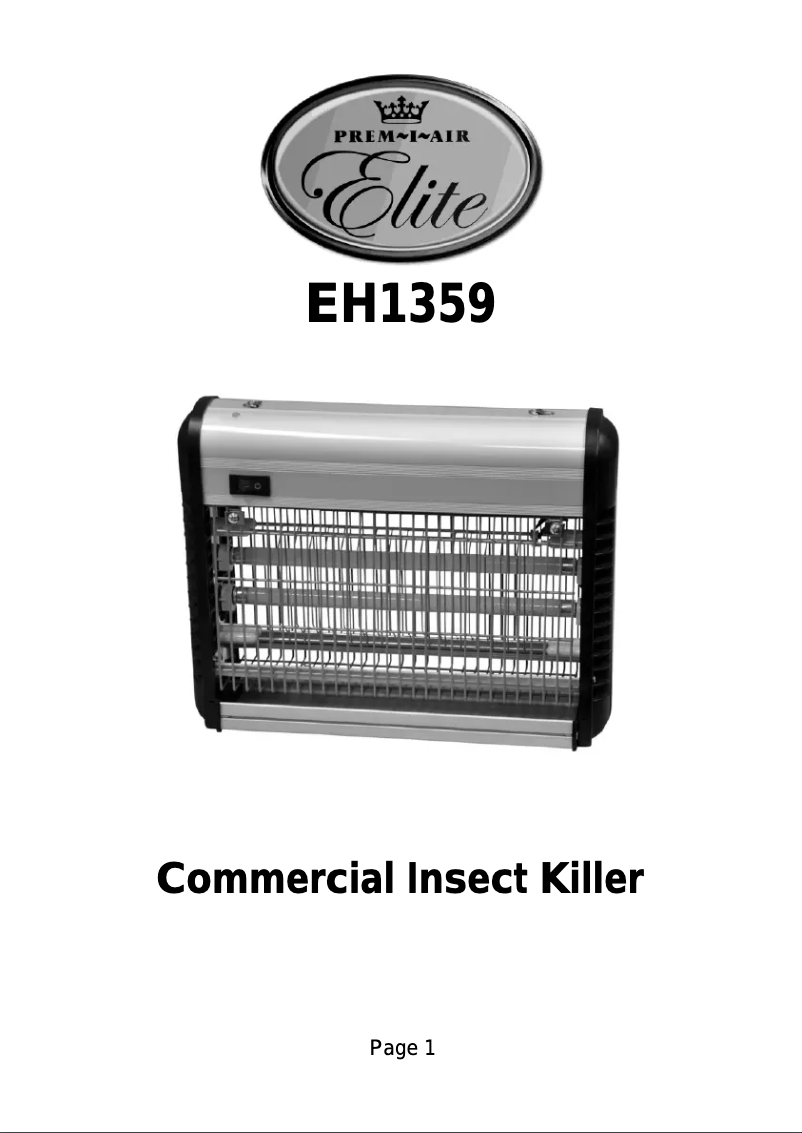 Image de la première page du manuel de l'appareil EH1359