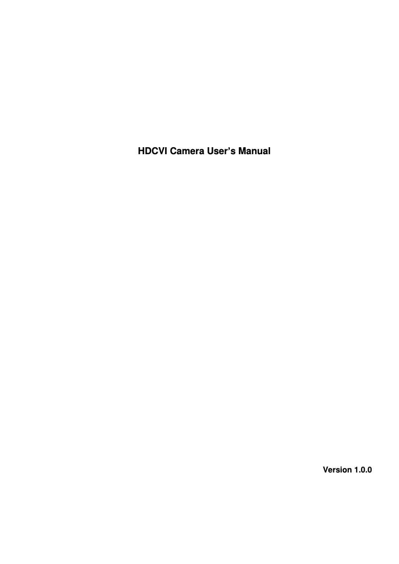 Page 1 de la notice Manuel utilisateur Dahua Technology HAC-HFW2401RP-Z-IRE6