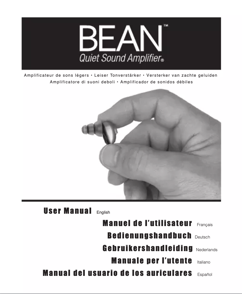 Página 1 del manual Manual de usuario Etymotic BEAN