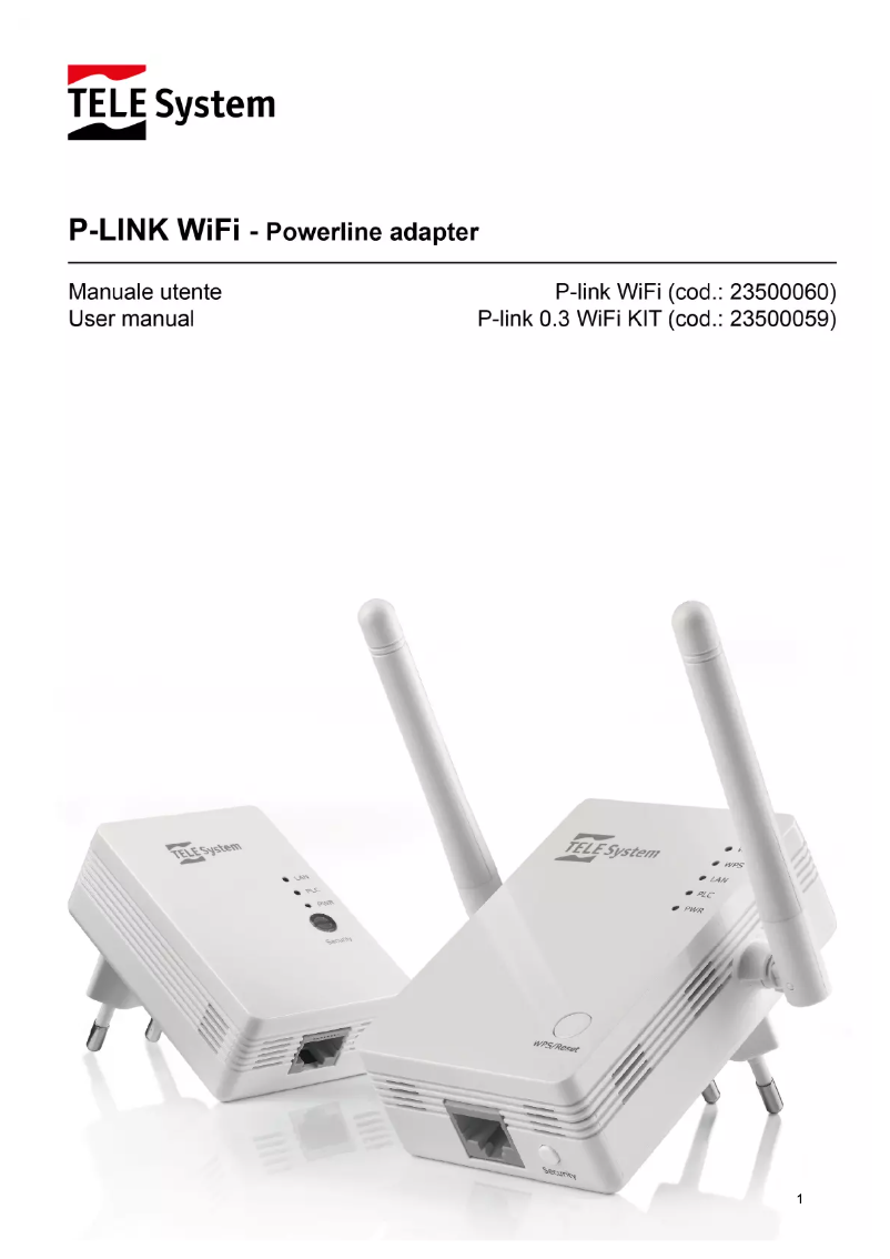 Page 1 de la notice Manuel utilisateur TELE System P-link 0.3