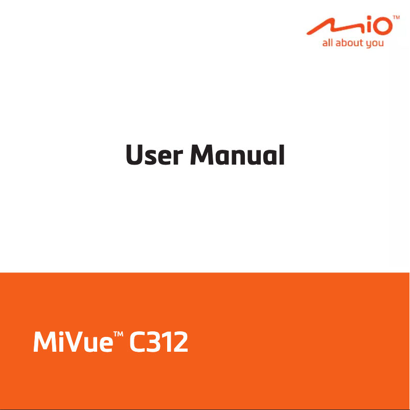 Image de la première page du manuel de l'appareil Mivue C312