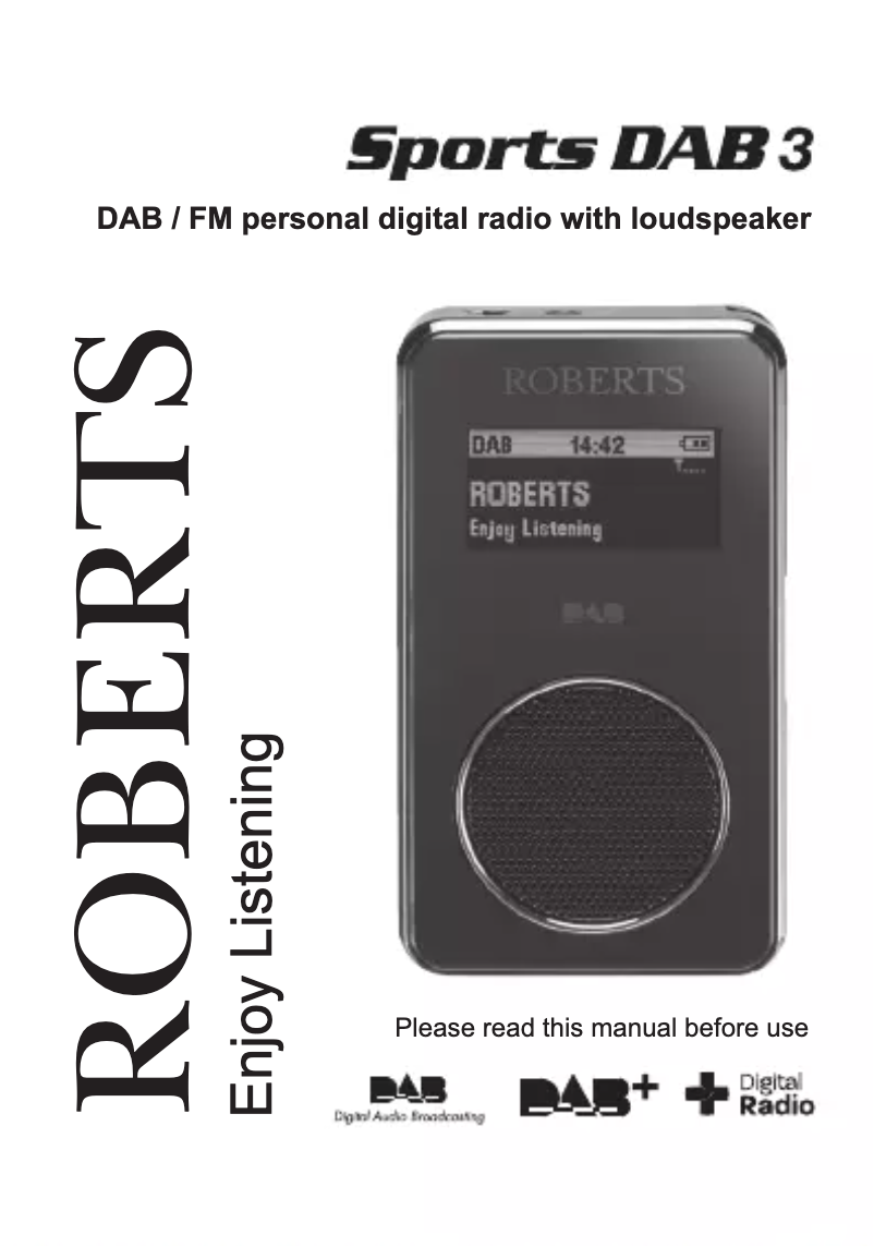 Image de la première page du manuel de l'appareil SportsDAB 3