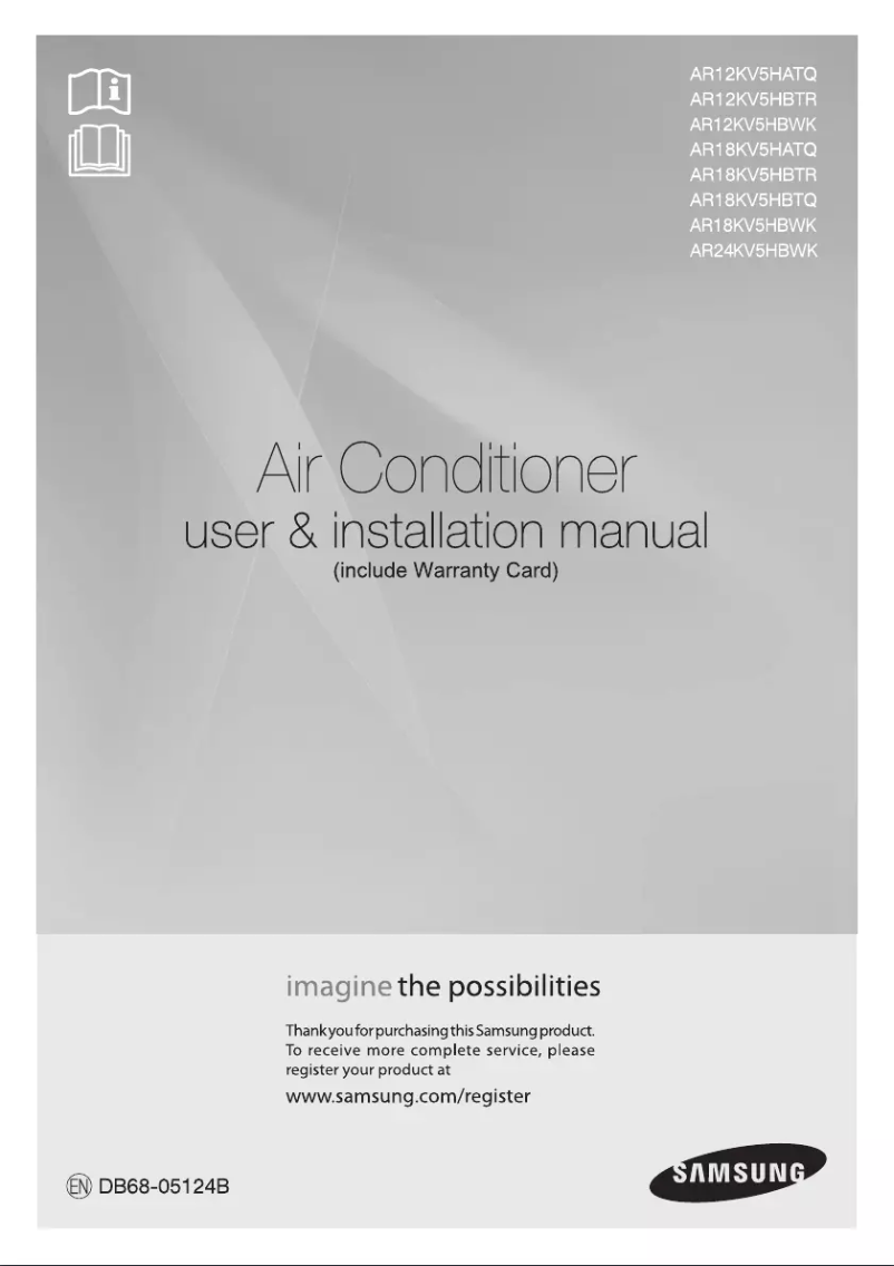 Page 1 de la notice Manuel utilisateur Samsung AR24KV5HBWK