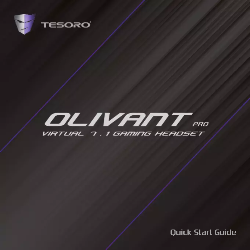 Page 1 de la notice Manuel utilisateur Tesoro Olivant PRO