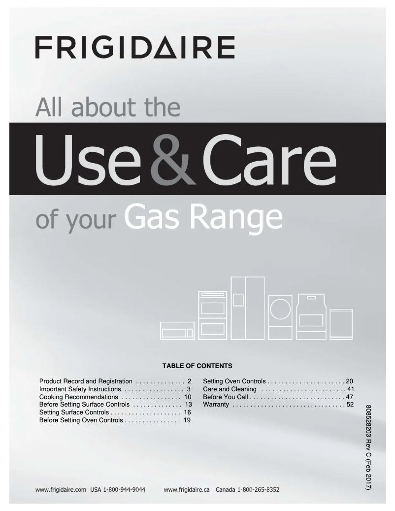 Page n°1 - Manuel utilisateur Frigidaire LGGF3046TD