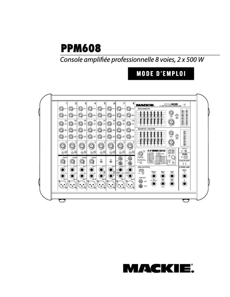Página 1 del manual Manual de usuario Mackie PPM608