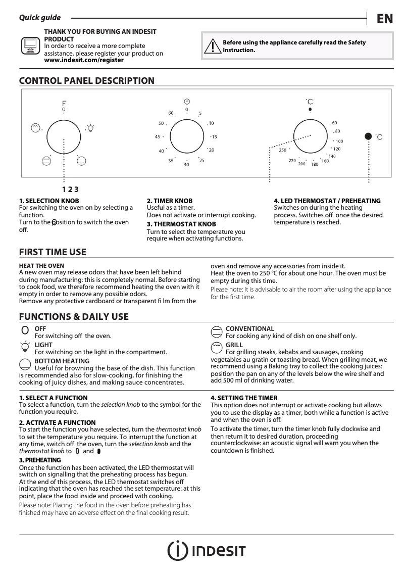 Page n°1 - Manuel utilisateur Indesit IFW 6230 WH.1