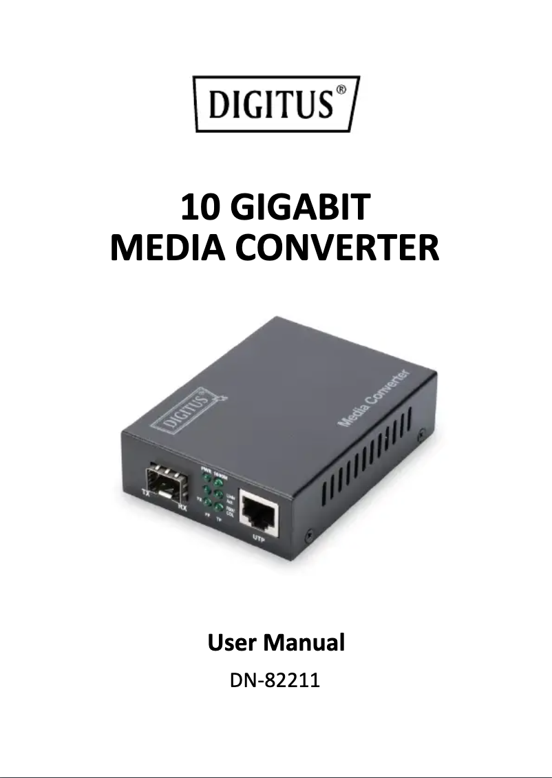 Page 1 de la notice Manuel utilisateur Digitus DN-82211