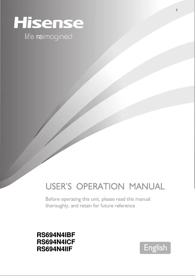 Image de la première page du manuel de l'appareil RS694N4ICF
