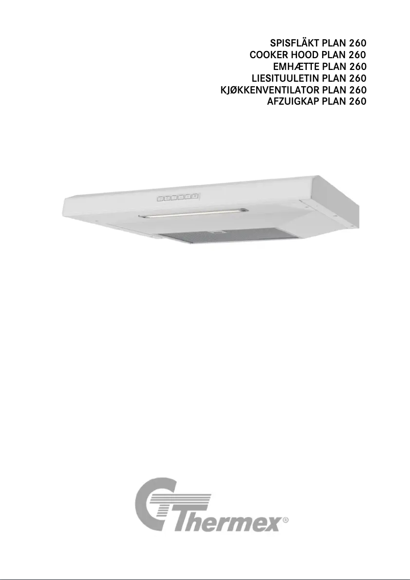 Page n°1 - Manuel utilisateur Thermex Plan 260