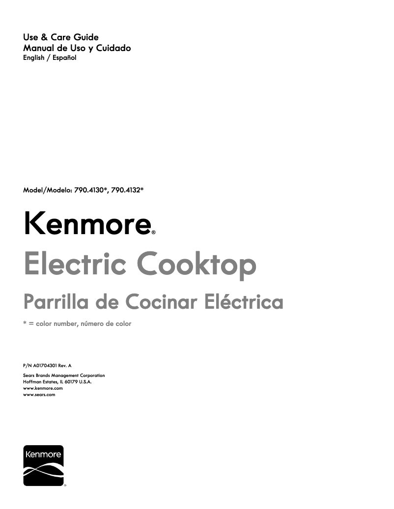 Page n°1 - Manuel utilisateur Kenmore 790.41323