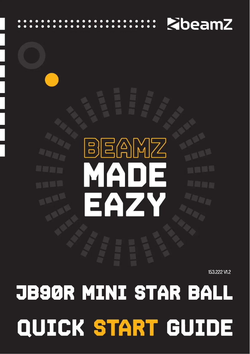 Page 1 de la notice Guide de démarrage rapide BeamZ JB90R Mini Star Ball