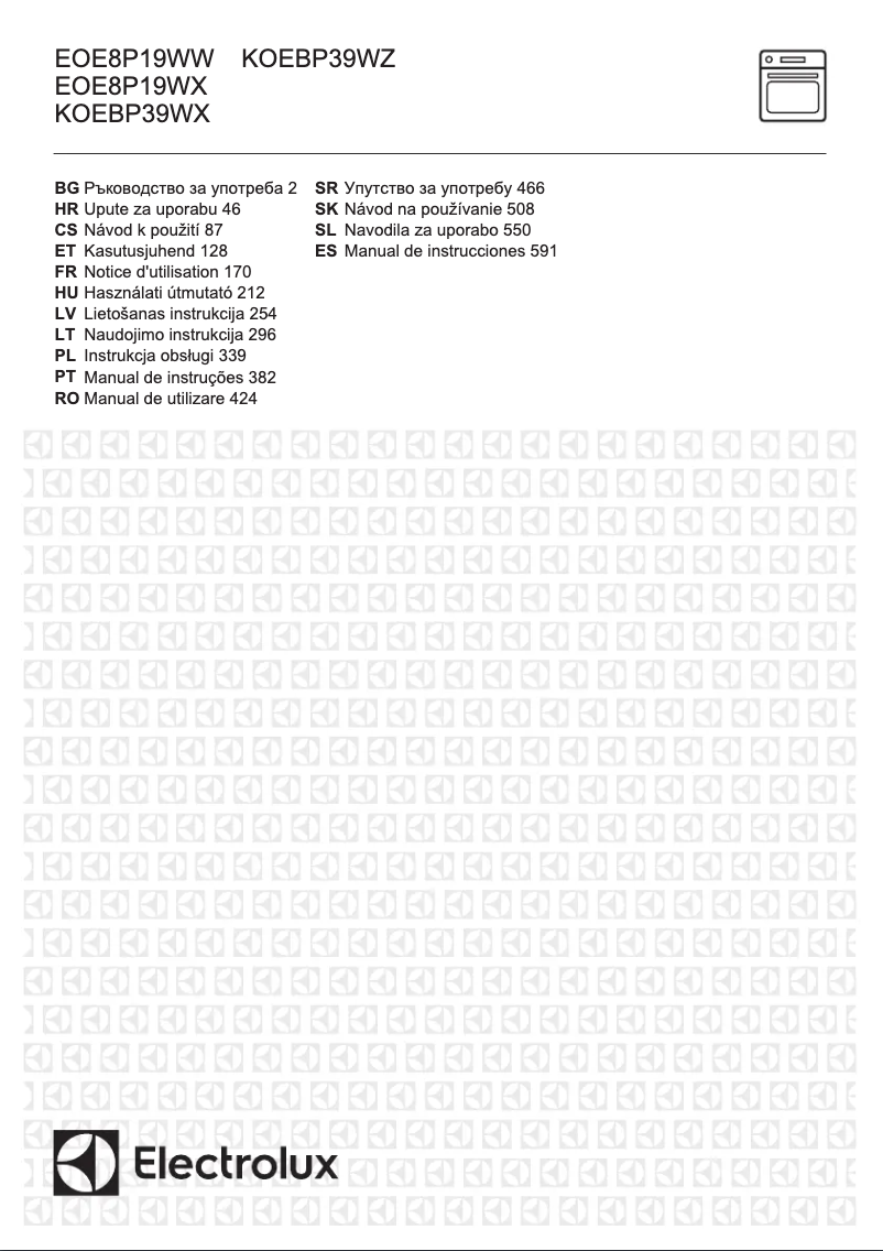Page n°1 - Manuel utilisateur Electrolux KOEBP39WZ