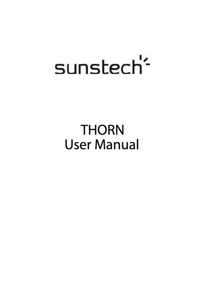 Página 1 del manual Manual de usuario Sunstech Thorn