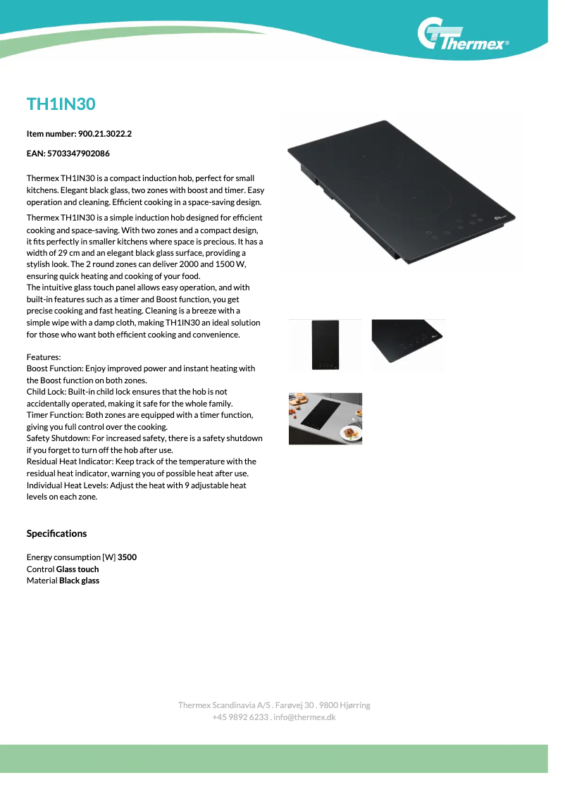 Image de la première page du manuel de l'appareil TH1IN30