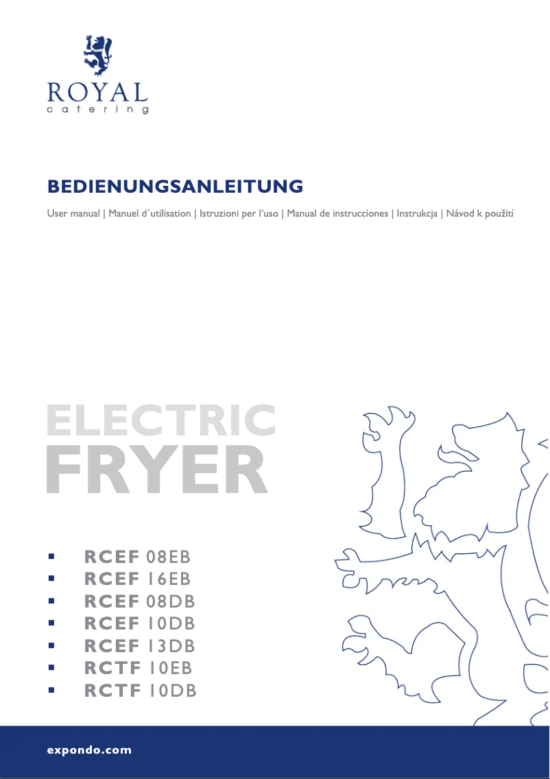 Page n°1 - Manuel utilisateur Royal Catering RCEF 08EB