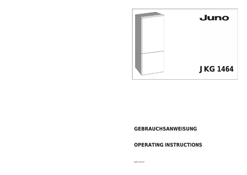 Page 1 de la notice Manuel utilisateur Juno JKG1464