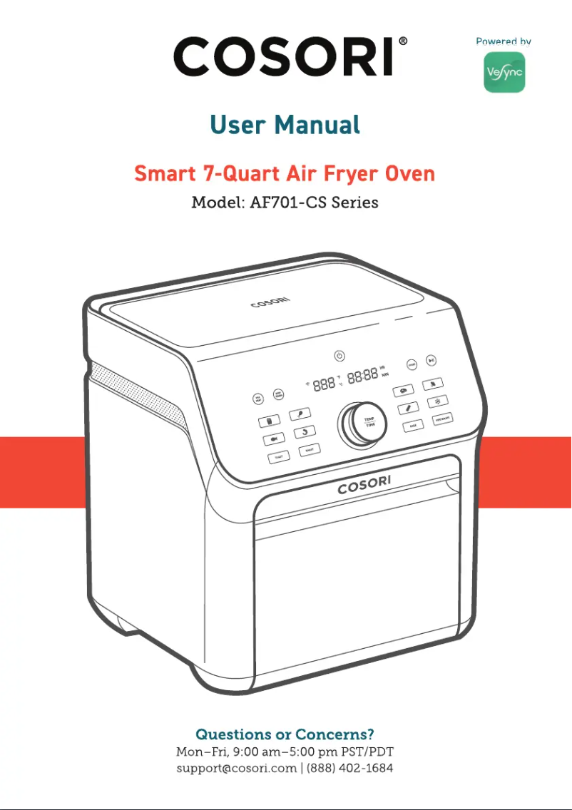 Page n°1 - Manuel utilisateur Cosori AF701-CS