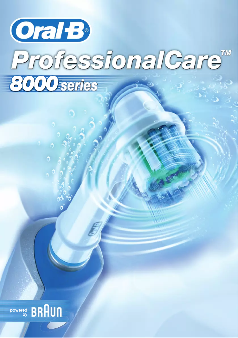 Page n°1 - Manuel utilisateur Braun Oral-B Professional Care 8000